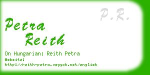 petra reith business card